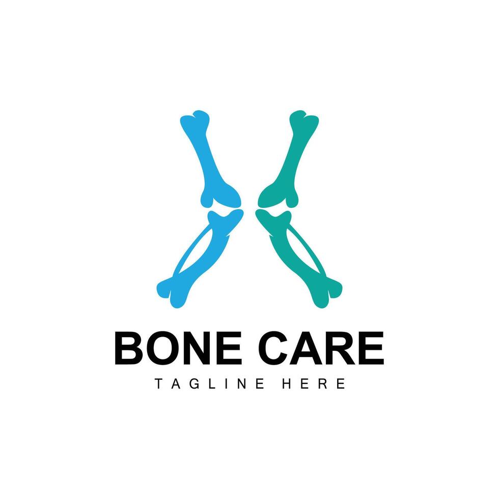 Bone Health Logo Simple Illustration Silhouette Template Design vector