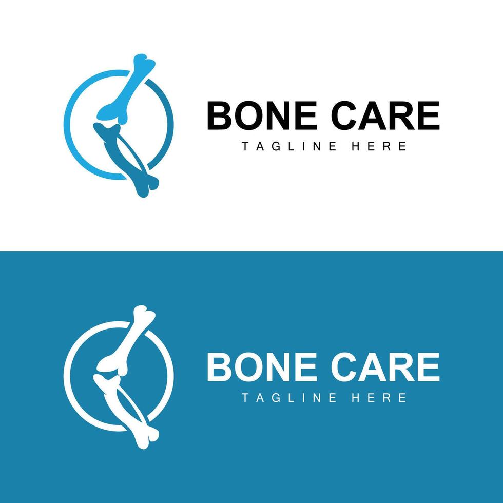 Bone Health Logo Simple Illustration Silhouette Template Design vector