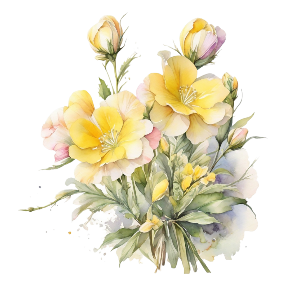 Watercolor Bouquet flower, Watercolor Bouquet flower Design png