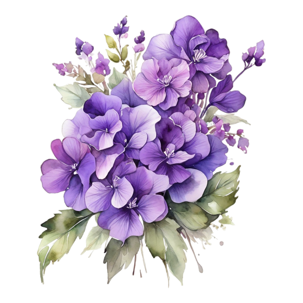 Watercolor Bouquet flower, Watercolor Bouquet flower Design png