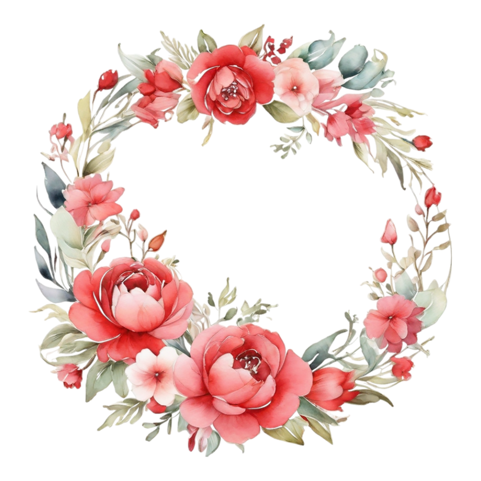 Watercolor round farm flower, Watercolor Rose flower design png