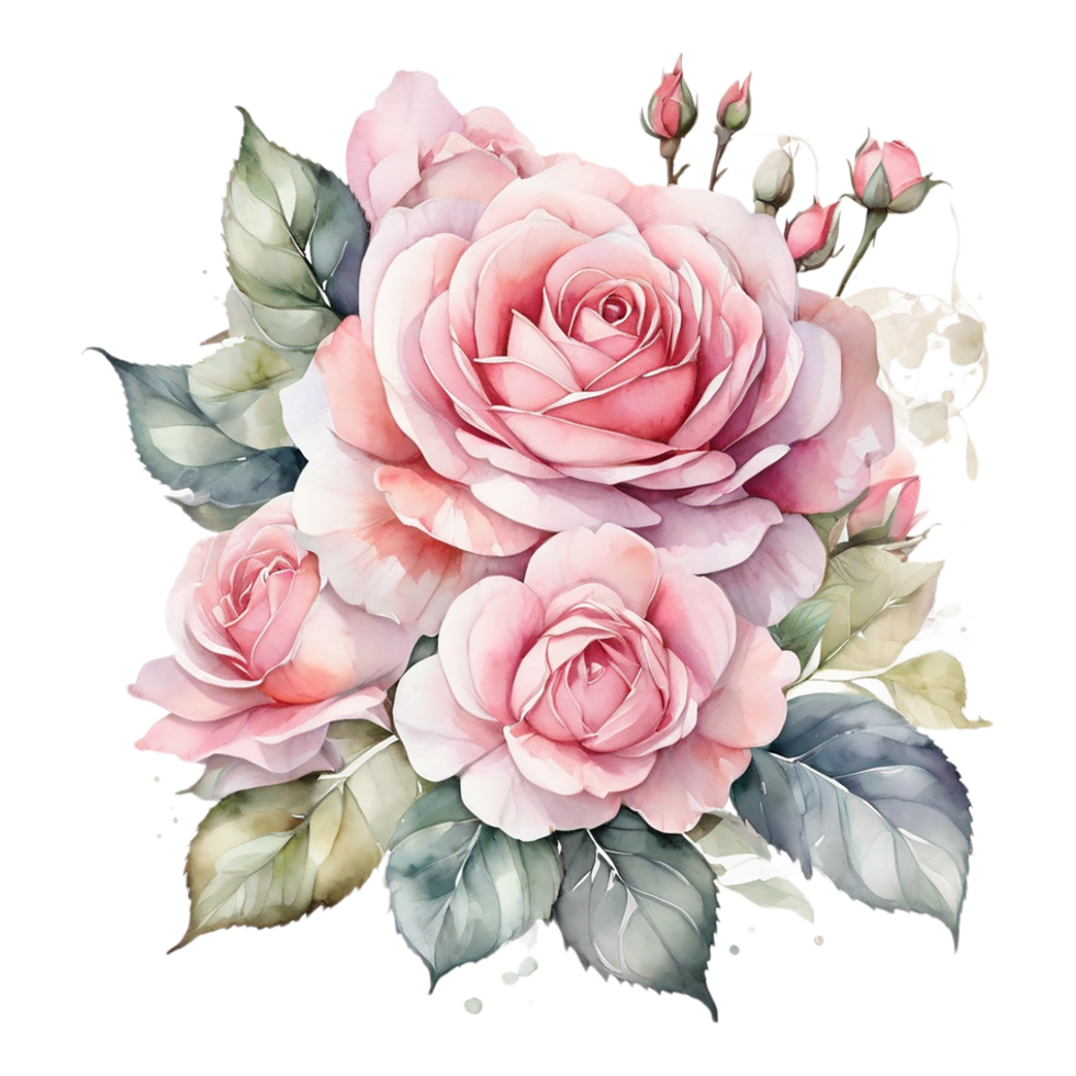 Watercolor flower, Watercolor round farm design png