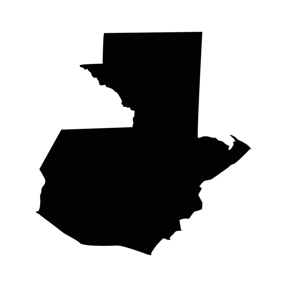 Silhouette map of Guatemala vector