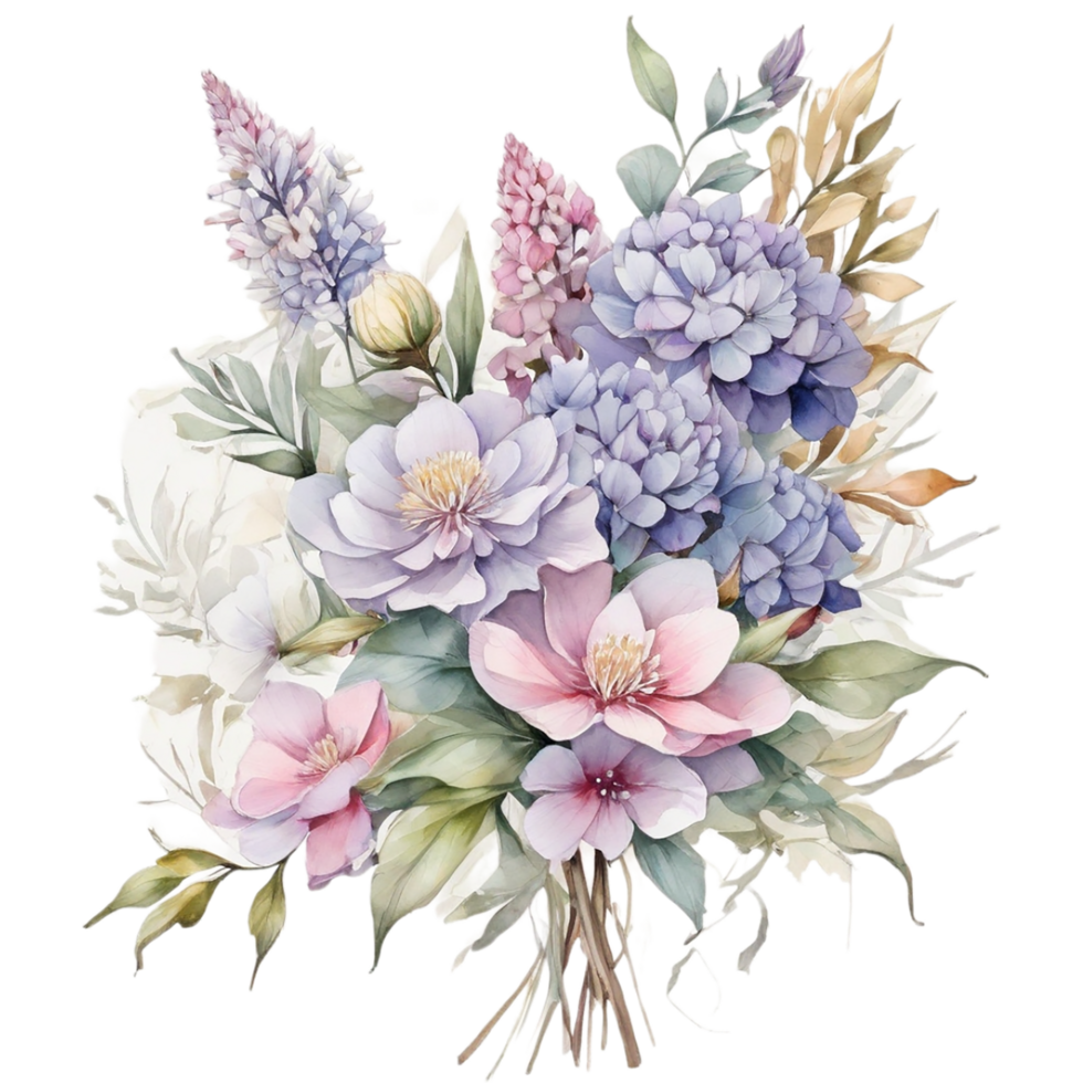 Watercolor Bouquet flower, Watercolor Bouquet flower Design png