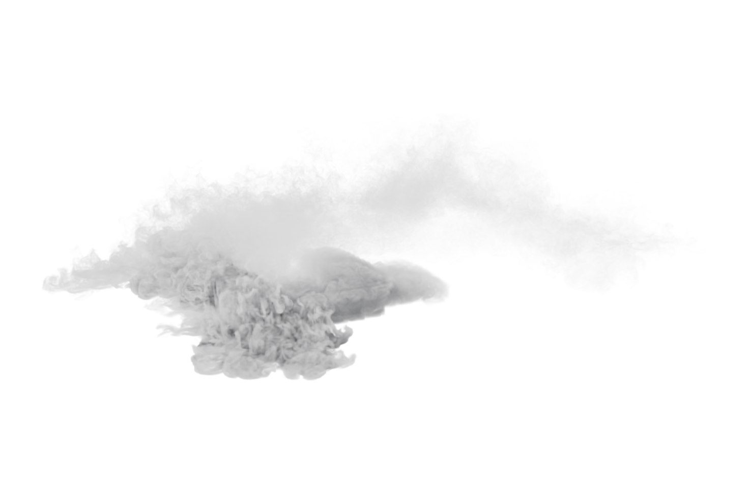 Smoke car burnout on transparent background png