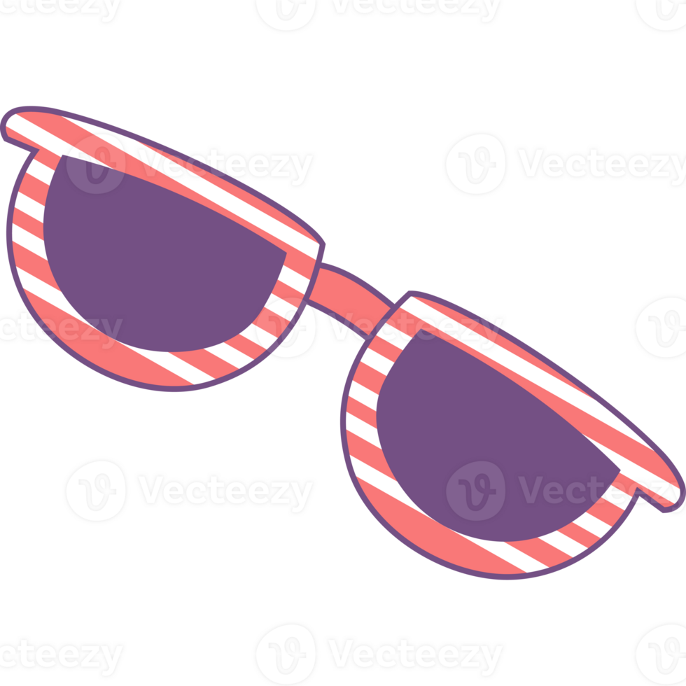 Striped party glasses png