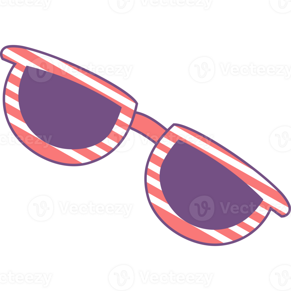 Striped party glasses 44778401 PNG