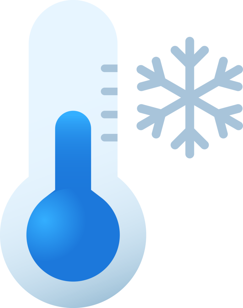 Winter thermometer temperature icon png