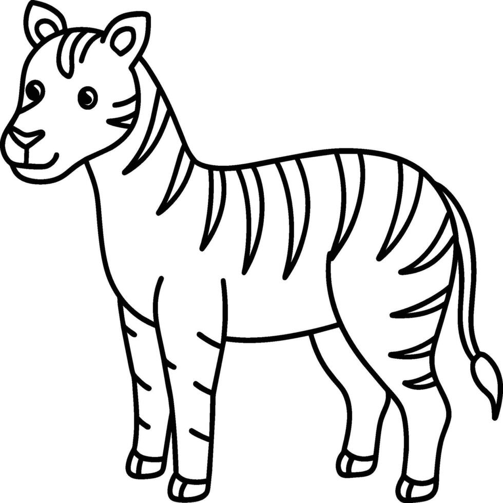 Zoo animals coloring pages. Animal outline for kids coloring book