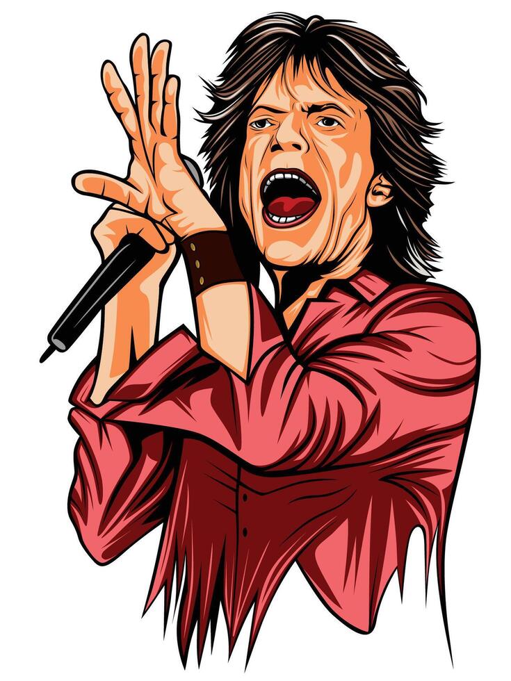 Rolling stone scream vector