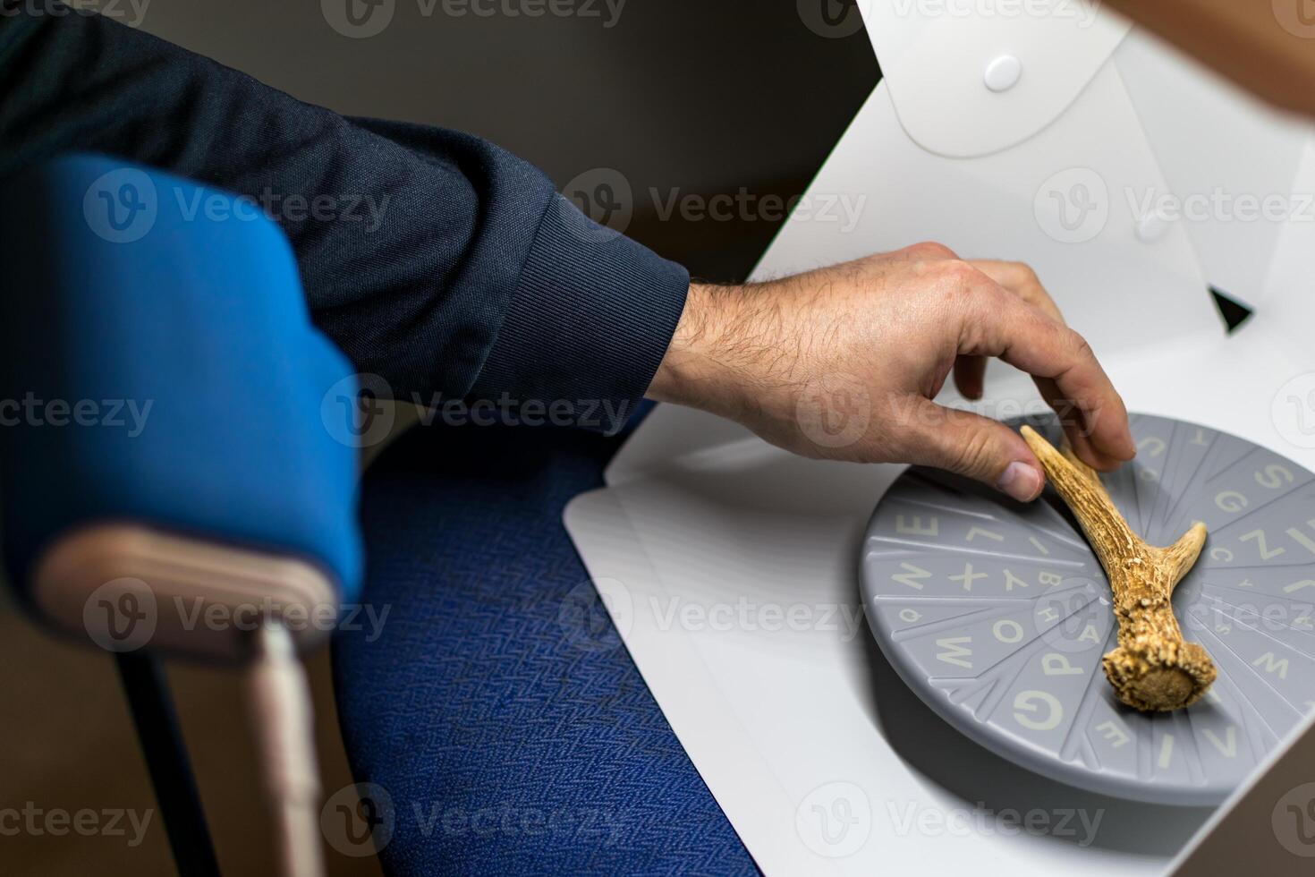 Preparation of a 3d scanner for an object, working the file on a computer then printing it on a 3d printer photo