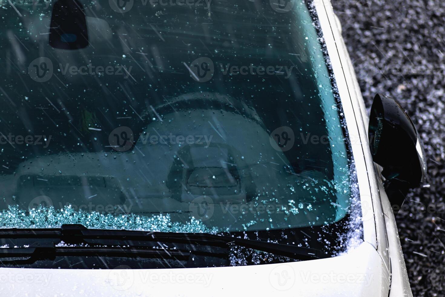 Hail balls in march, natural springtime weather, can cause damages photo