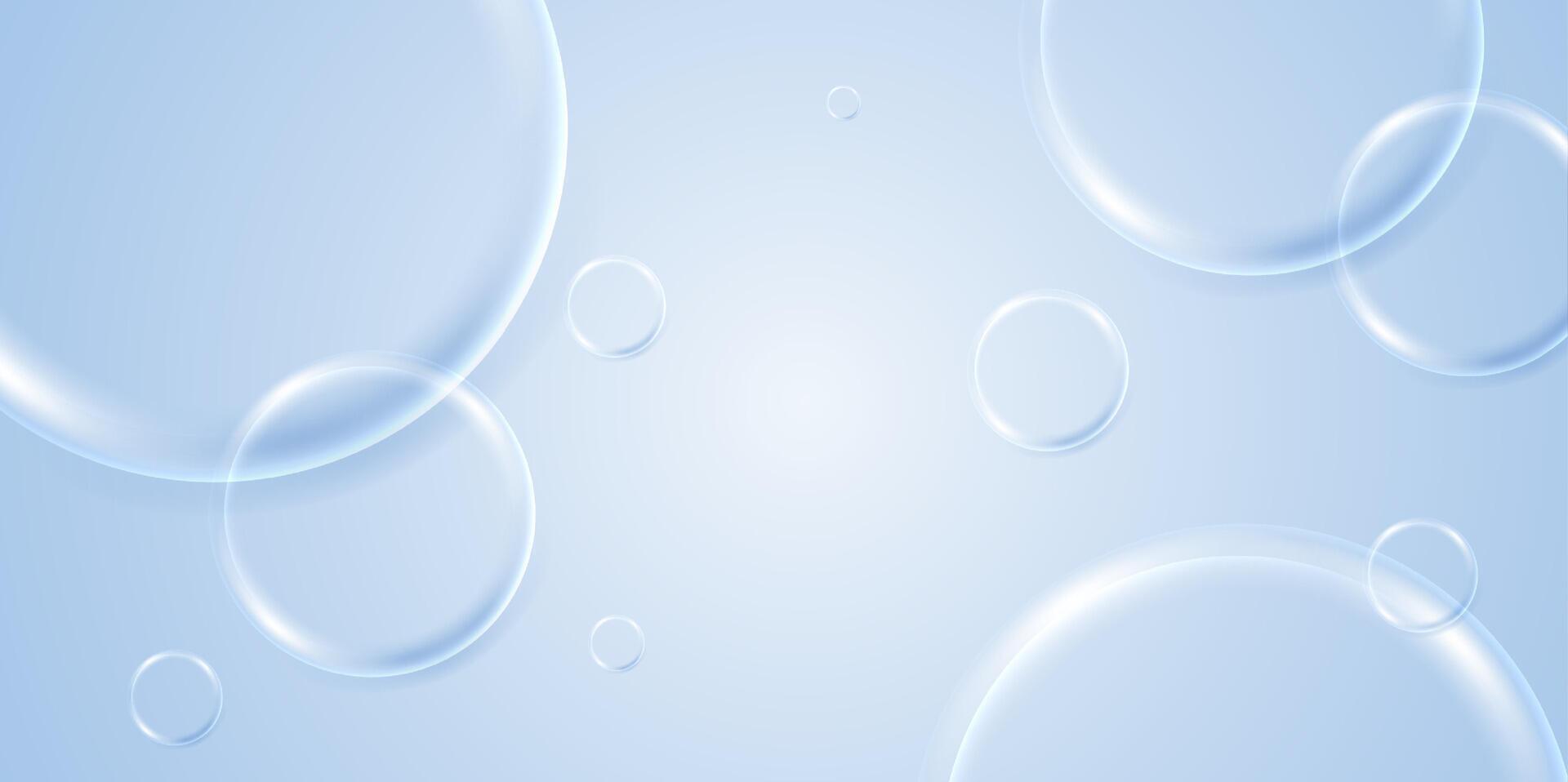 agua soltar y hidratar en azul antecedentes. azul gotita. realista para belleza y cosmético concepto. diseño. vector