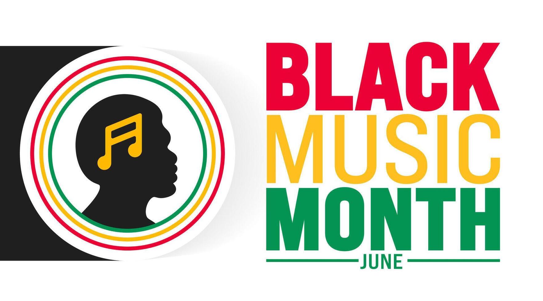 June is African American Music Appreciation Month or black music month background template. Holiday concept. use to background, banner, placard, card, and poster design template with text inscription vector