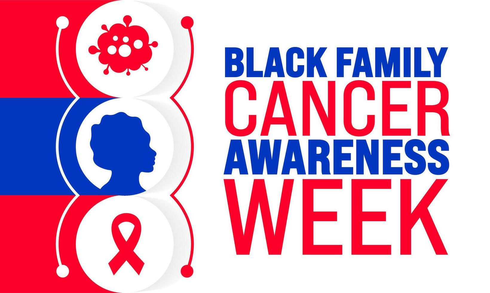 June is National Black Family Cancer Awareness Week background template. Holiday concept. use to background, banner, placard, card, and poster design template. vector