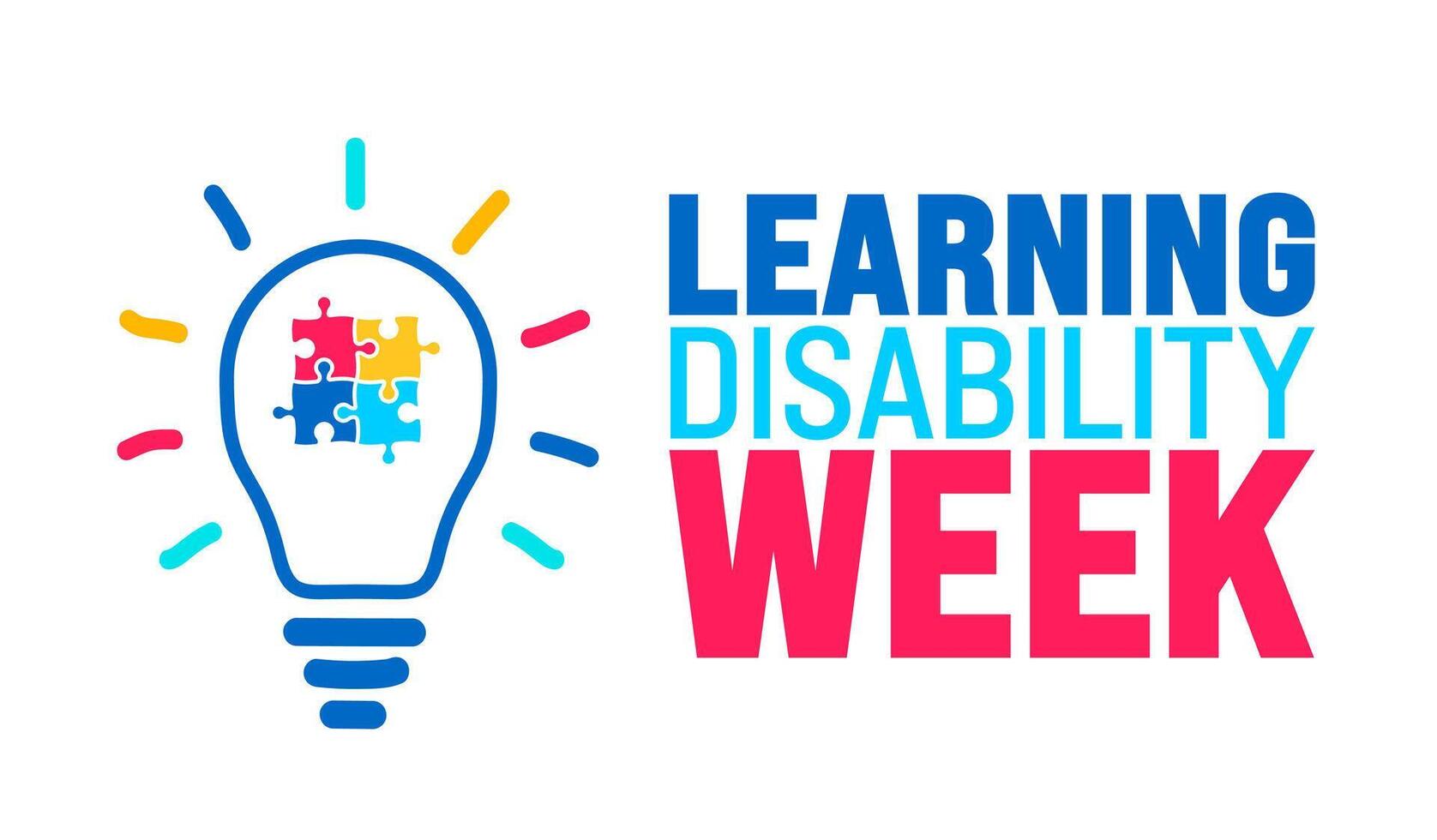 June is Learning Disability Week background template. Holiday concept. use to background, banner, placard, card, and poster design template with text inscription and standard color. vector