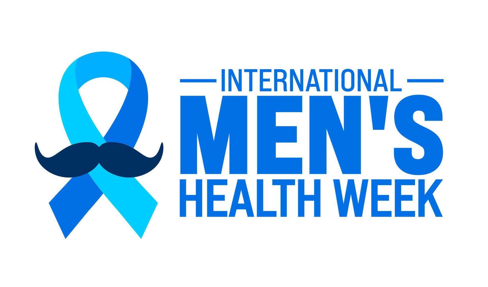 June is International Men's Health Week background template. Holiday concept. use to background, banner, placard, card, and poster design template with text inscription and standard color. vector