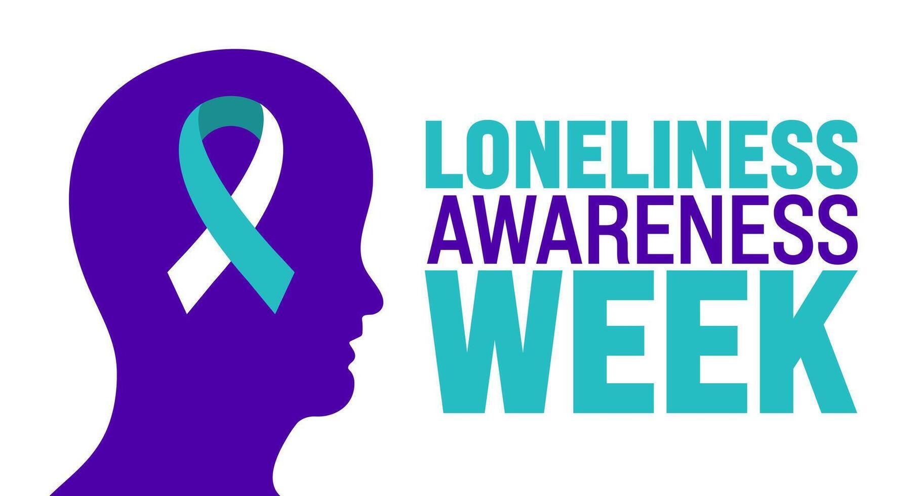 June is Loneliness Awareness Week background template. Holiday concept. use to background, banner, placard, card, and poster design template. vector