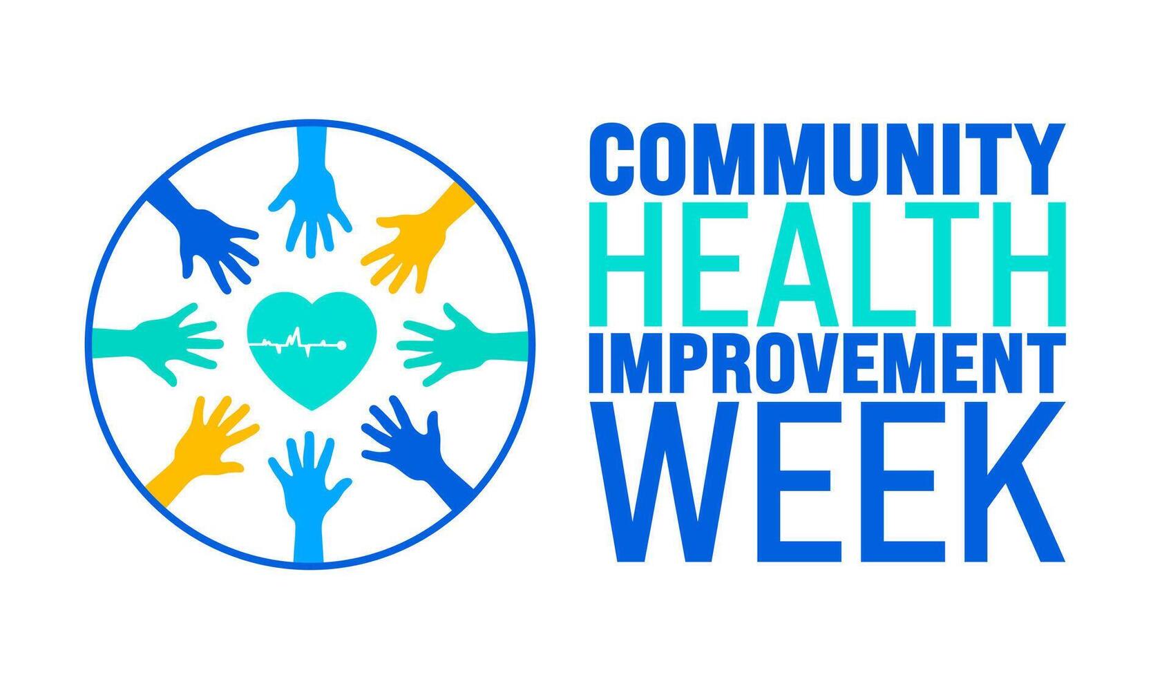 June is Community health improvement week background template. Holiday concept. use to background, banner, placard, card, and poster design template with text inscription and standard color. vector