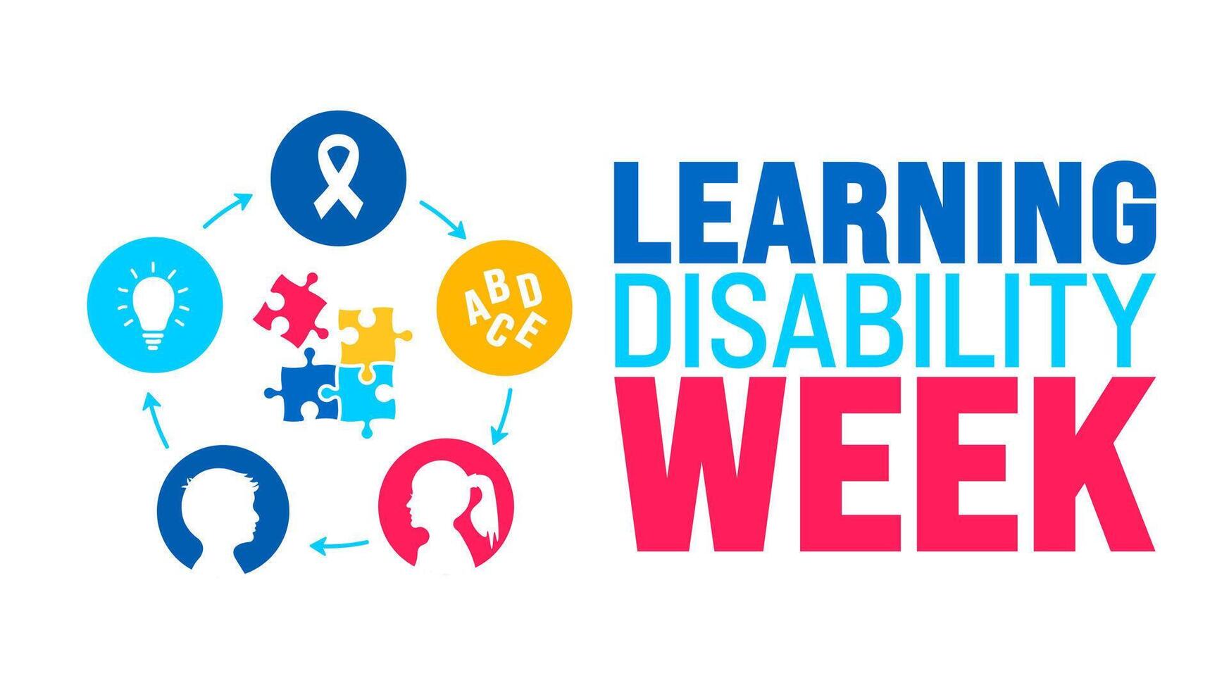 June is Learning Disability Week background template. Holiday concept. use to background, banner, placard, card, and poster design template with text inscription and standard color. vector