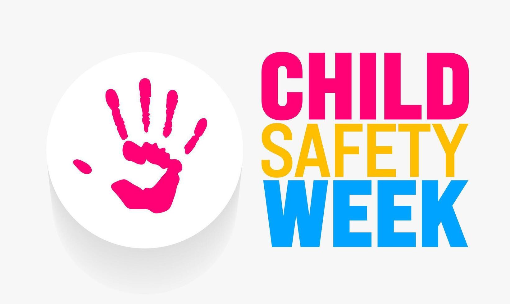 June is Child Safety Week background template. Holiday concept. use to background, banner, placard, card, and poster design template. vector