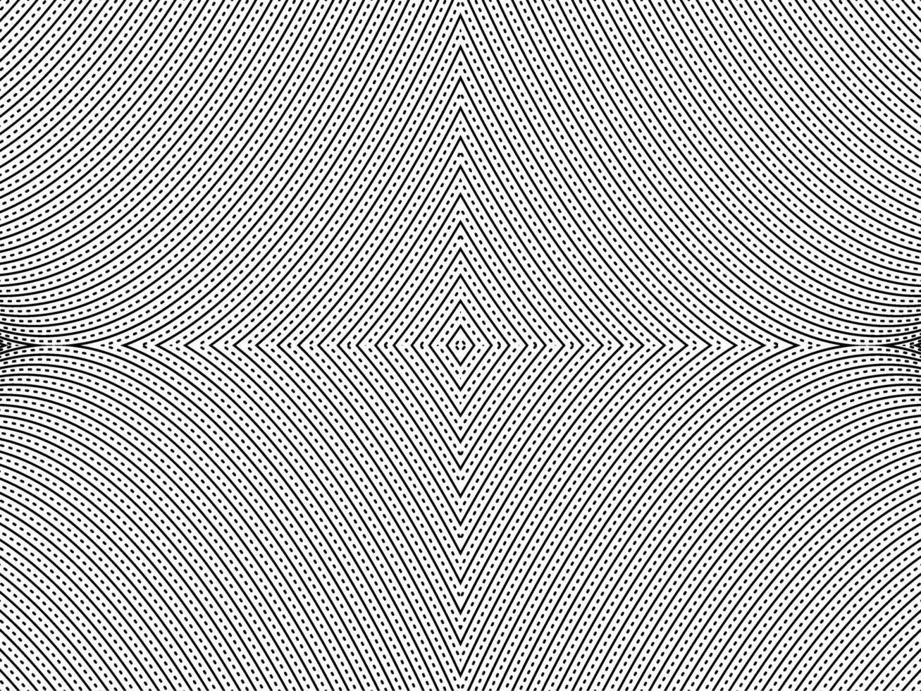Optical Illusion Created from Artistic Lines Motifs Pattern, can use for Decoration, Background, Ornate, Fabric, Fashion, Textile, Carpet Pattern, Tile or Graphic Design Element vector