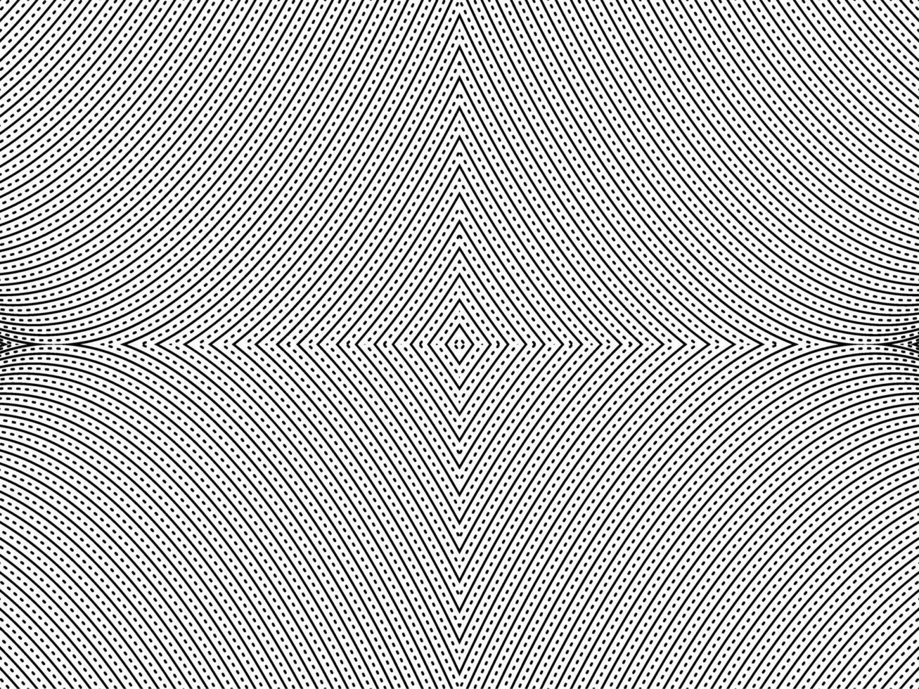 Optical Illusion Created from Artistic Lines Motifs Pattern, can use for Decoration, Background, Ornate, Fabric, Fashion, Textile, Carpet Pattern, Tile or Graphic Design Element vector