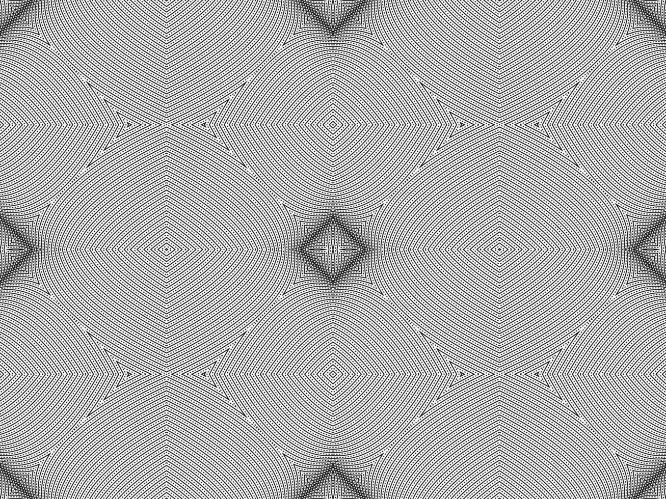 Optical Illusion Created from Artistic Lines Motifs Pattern, can use for Decoration, Background, Ornate, Fabric, Fashion, Textile, Carpet Pattern, Tile or Graphic Design Element vector