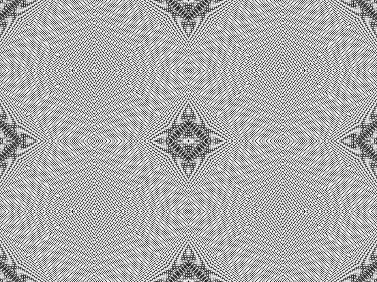 Optical Illusion Created from Artistic Lines Motifs Pattern, can use for Decoration, Background, Ornate, Fabric, Fashion, Textile, Carpet Pattern, Tile or Graphic Design Element vector