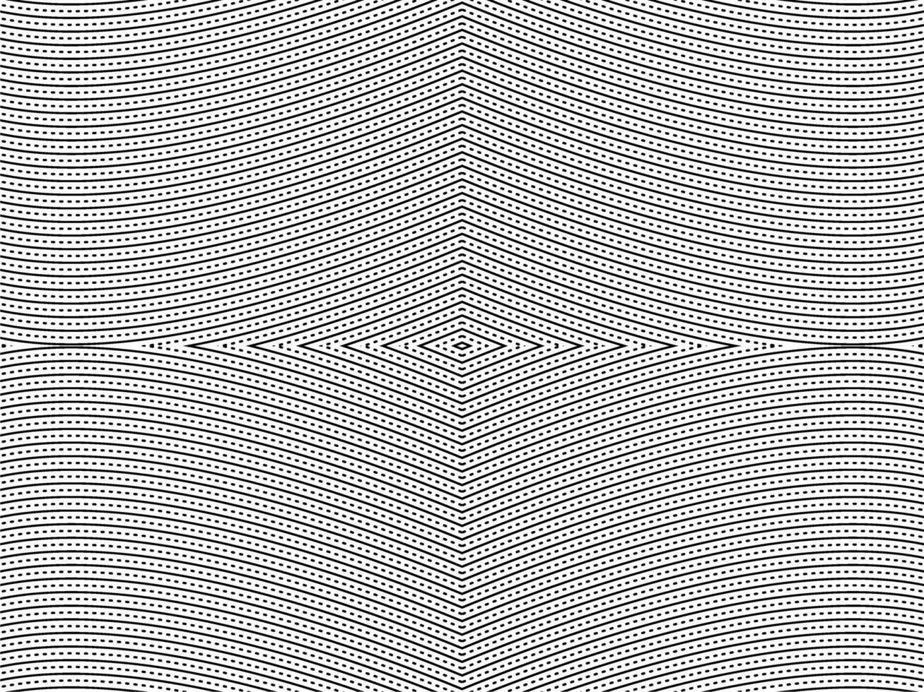 Optical Illusion Created from Artistic Lines Motifs Pattern, can use for Decoration, Background, Ornate, Fabric, Fashion, Textile, Carpet Pattern, Tile or Graphic Design Element vector