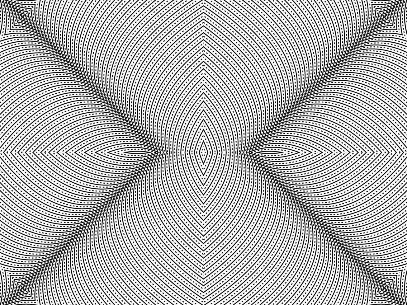 Optical Illusion Created from Artistic Lines Motifs Pattern, can use for Decoration, Background, Ornate, Fabric, Fashion, Textile, Carpet Pattern, Tile or Graphic Design Element vector