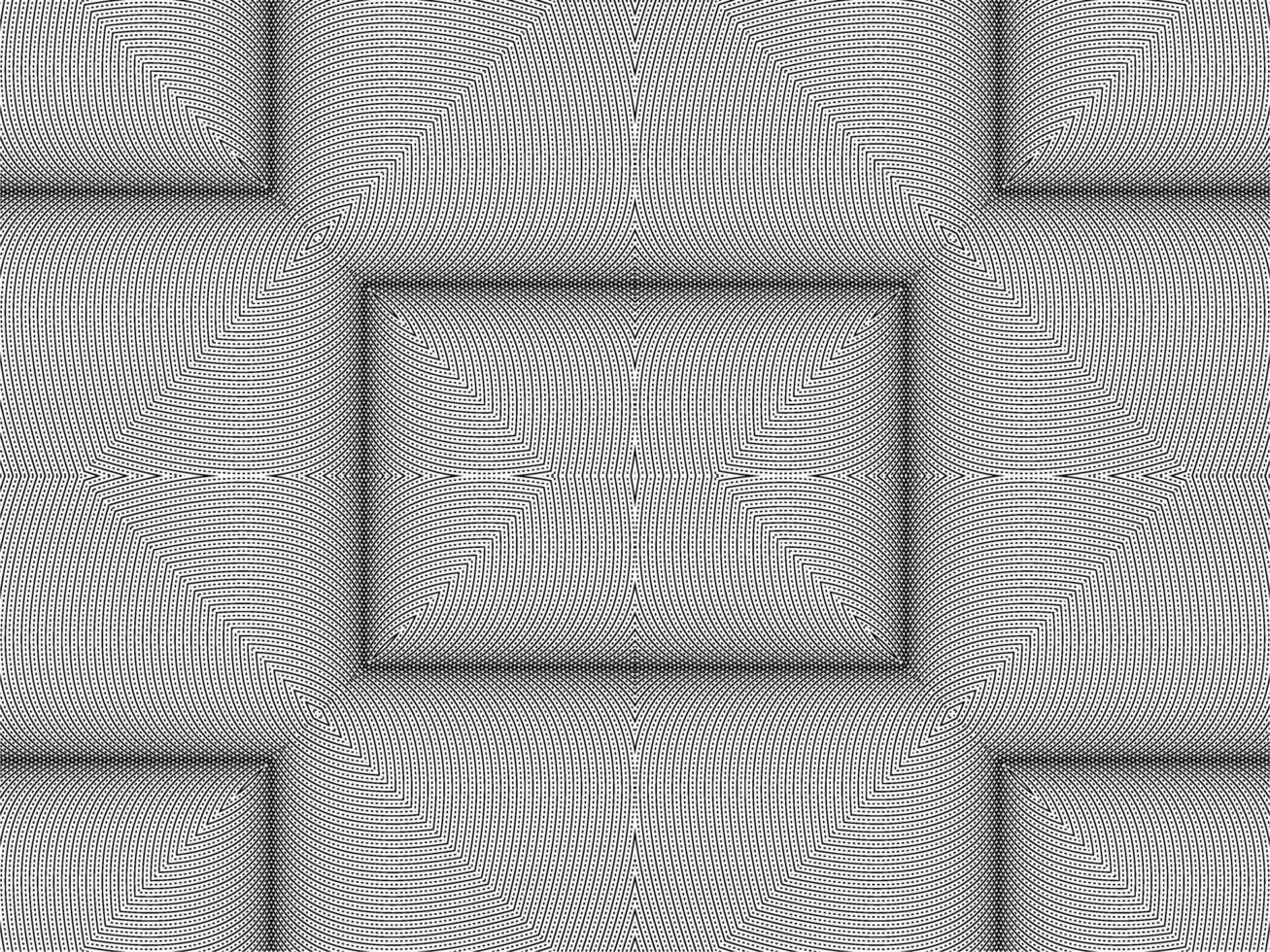 Optical Illusion Created from Artistic Lines Motifs Pattern, can use for Decoration, Background, Ornate, Fabric, Fashion, Textile, Carpet Pattern, Tile or Graphic Design Element vector