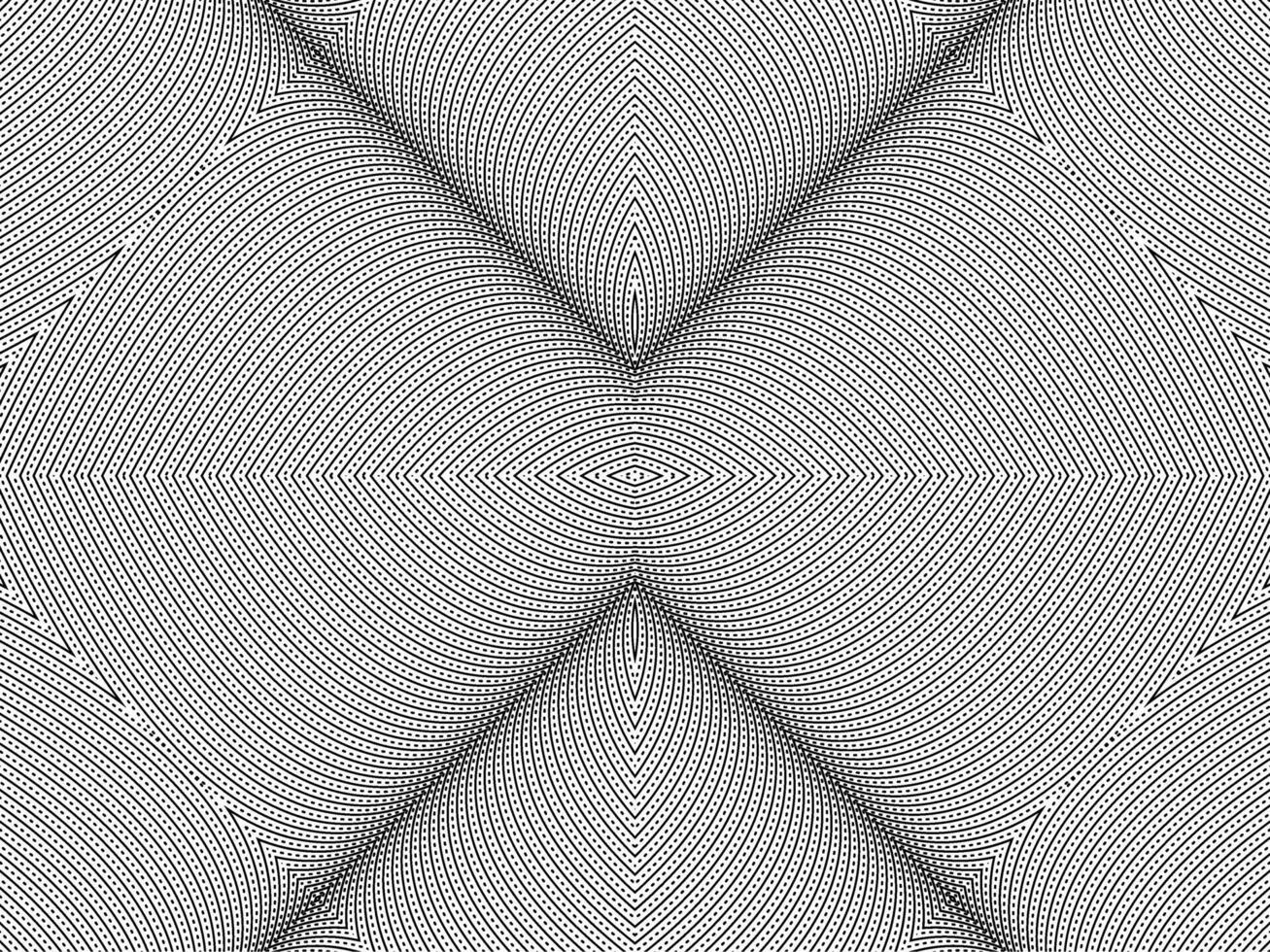 Optical Illusion Created from Artistic Lines Motifs Pattern, can use for Decoration, Background, Ornate, Fabric, Fashion, Textile, Carpet Pattern, Tile or Graphic Design Element vector