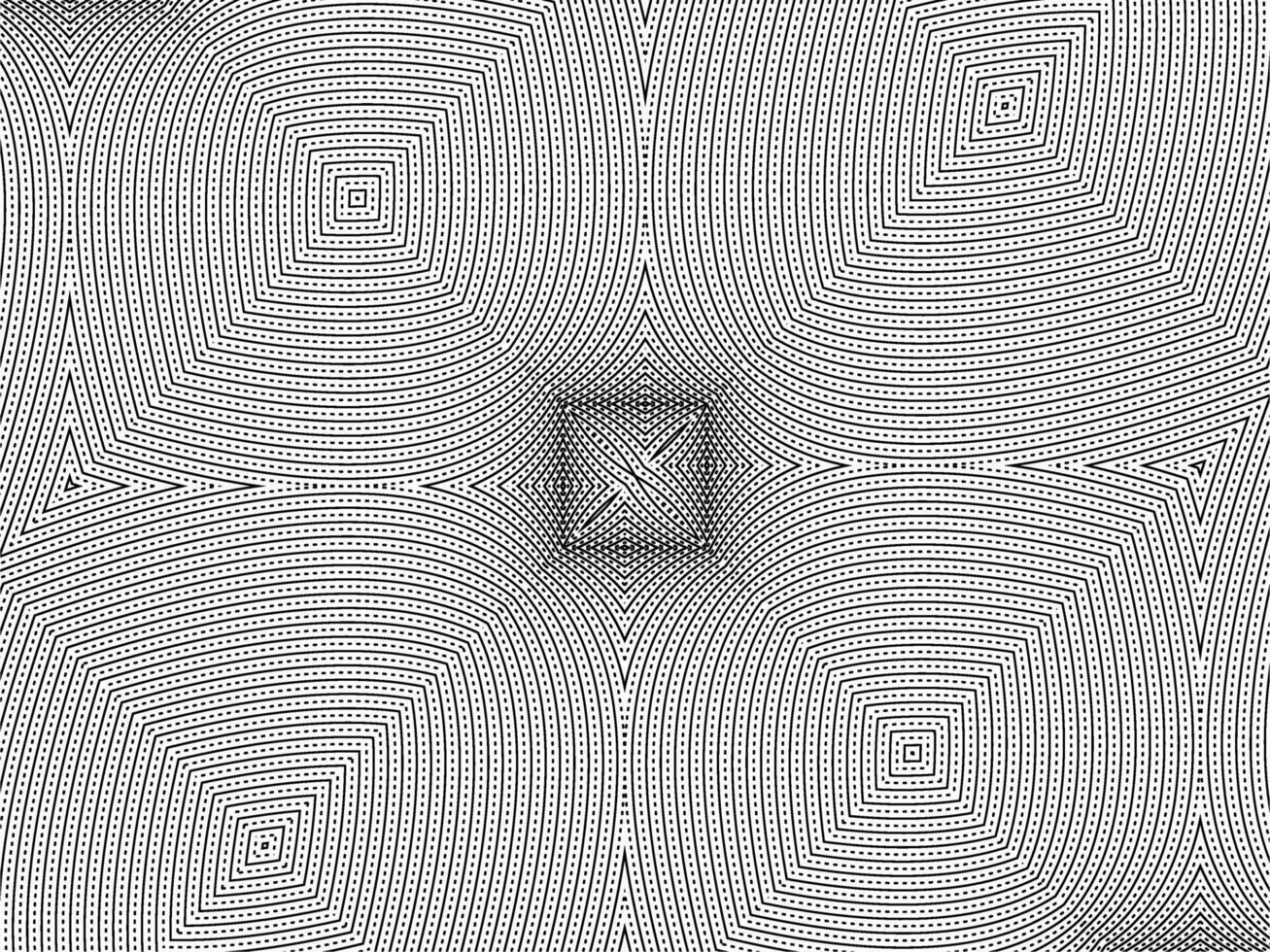 Optical Illusion Created from Artistic Lines Motifs Pattern, can use for Decoration, Background, Ornate, Fabric, Fashion, Textile, Carpet Pattern, Tile or Graphic Design Element vector