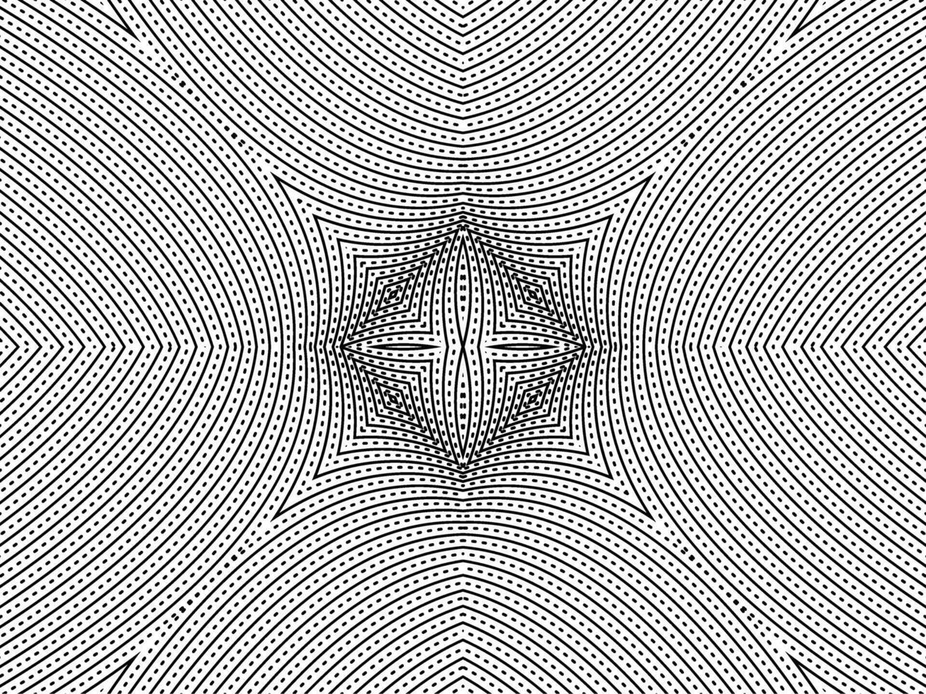 Optical Illusion Created from Artistic Lines Motifs Pattern, can use for Decoration, Background, Ornate, Fabric, Fashion, Textile, Carpet Pattern, Tile or Graphic Design Element vector