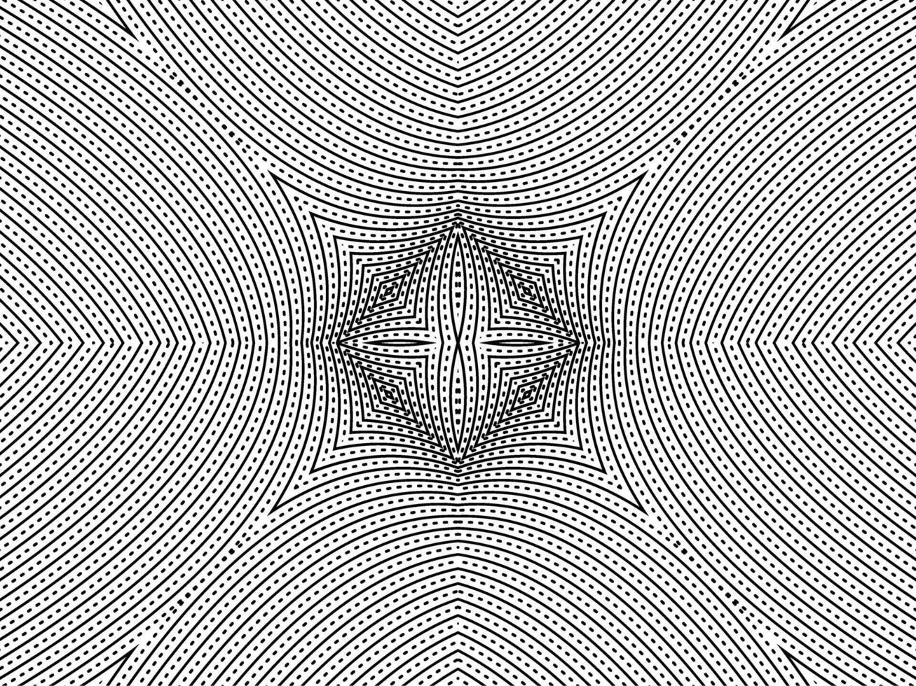 Optical Illusion Created from Artistic Lines Motifs Pattern, can use for Decoration, Background, Ornate, Fabric, Fashion, Textile, Carpet Pattern, Tile or Graphic Design Element vector