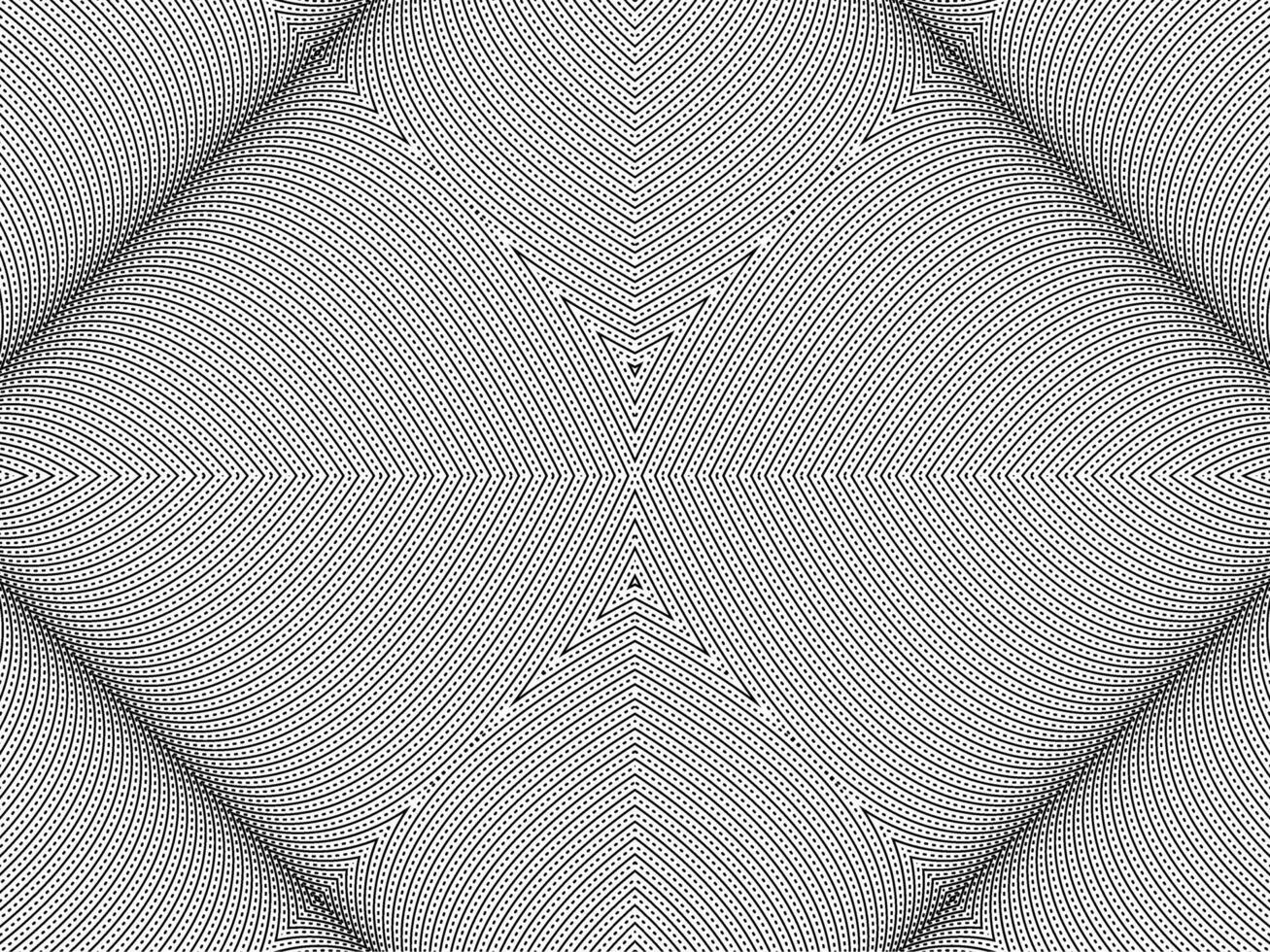 Optical Illusion Created from Artistic Lines Motifs Pattern, can use for Decoration, Background, Ornate, Fabric, Fashion, Textile, Carpet Pattern, Tile or Graphic Design Element vector
