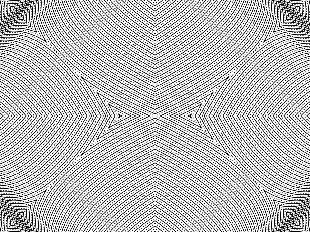 Optical Illusion Created from Artistic Lines Motifs Pattern, can use for Decoration, Background, Ornate, Fabric, Fashion, Textile, Carpet Pattern, Tile or Graphic Design Element vector