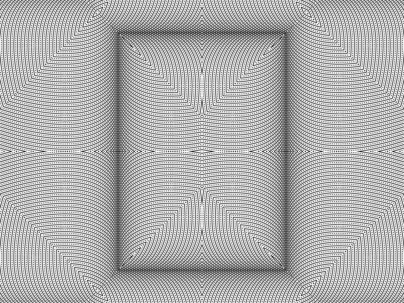 Optical Illusion Created from Artistic Lines Motifs Pattern, can use for Decoration, Background, Ornate, Fabric, Fashion, Textile, Carpet Pattern, Tile or Graphic Design Element vector