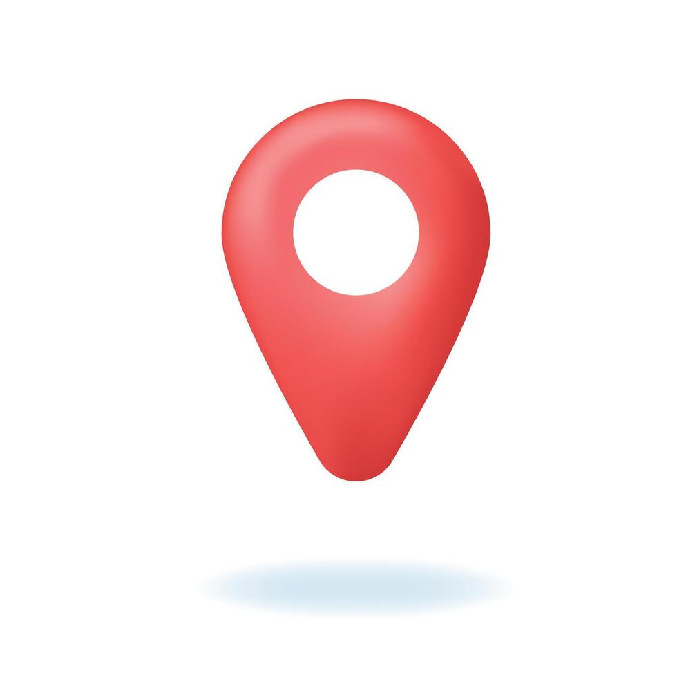navegación icono. ruta, alfiler, ubicación mapa puntero marcadores 3d símbolo. vector