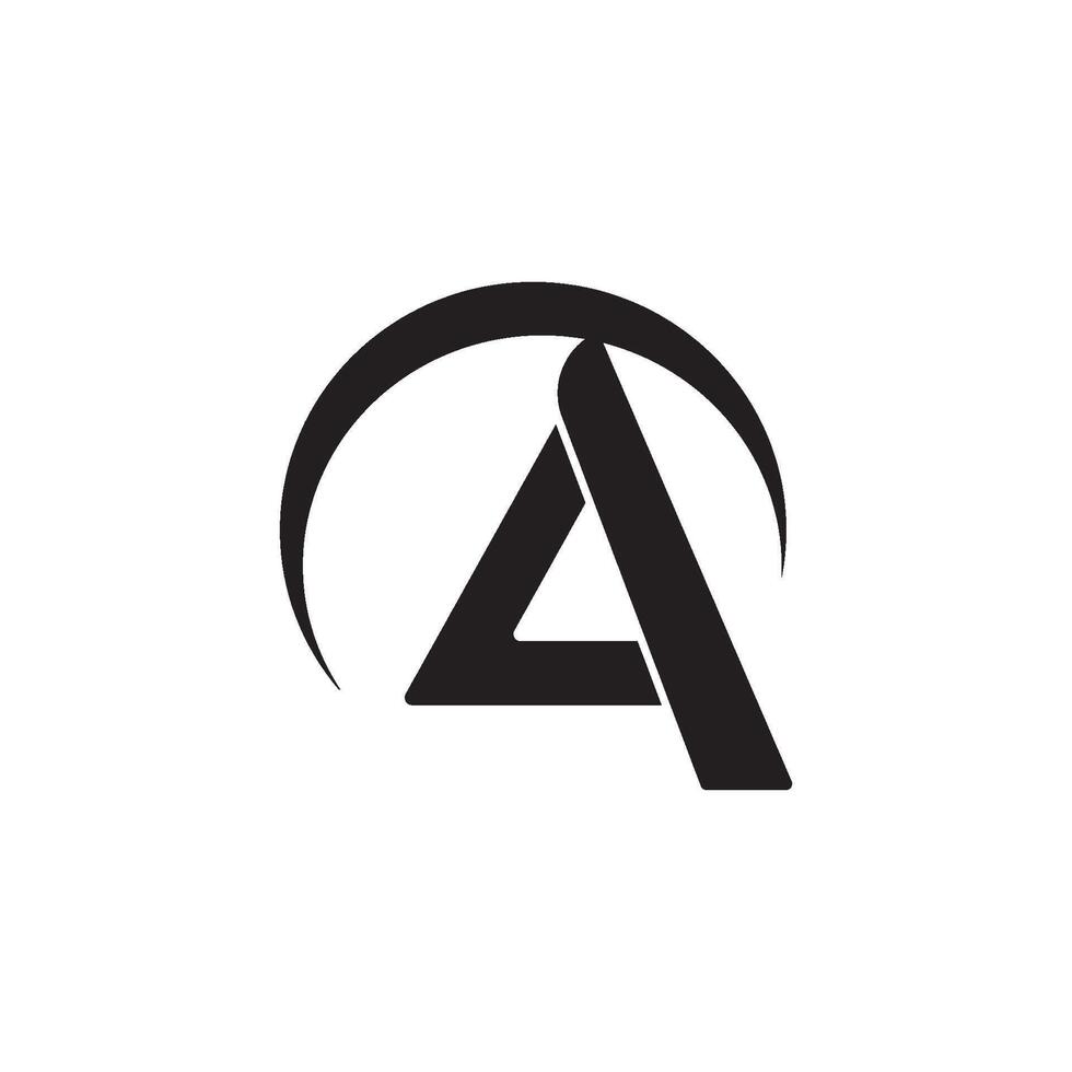 Letter A symbol logo icon, design illustration template vector