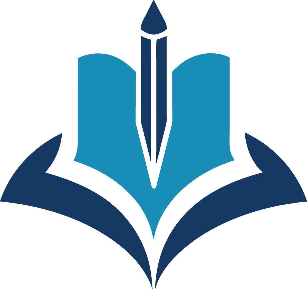 creative open book torch logo symbol icon design illustration vector