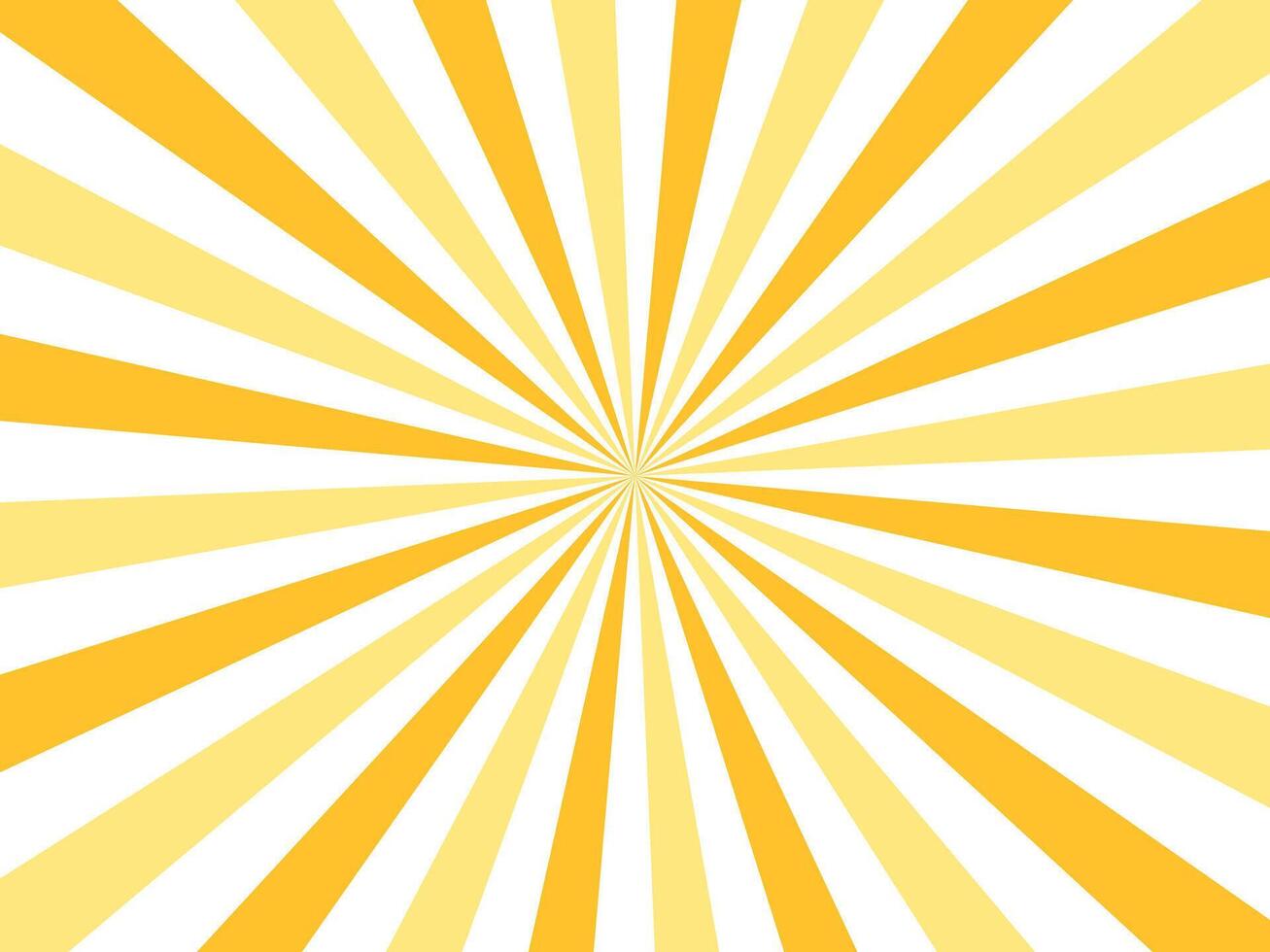 Background banner with sun rays, template, sunbeam, white and yellow tones vector