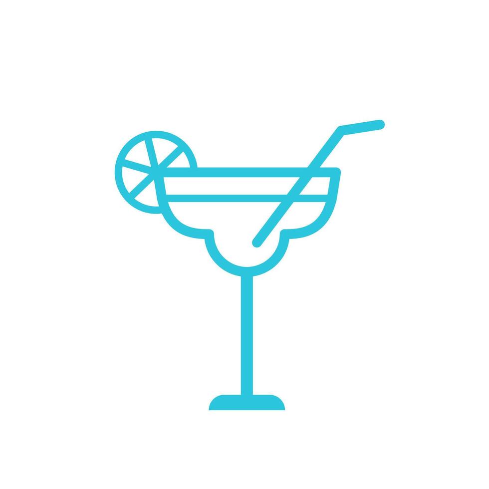 Margarita cocktail icon. Isolated on white background. From blue icon set. vector