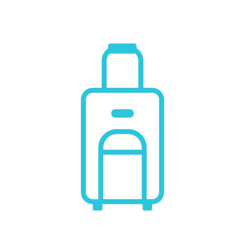 Travel bag icon. Isolated on white background. From blue icon set. vector
