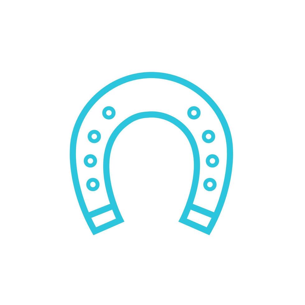 Lucky horseshoe icon. Isolated on white background. From blue icon set. vector