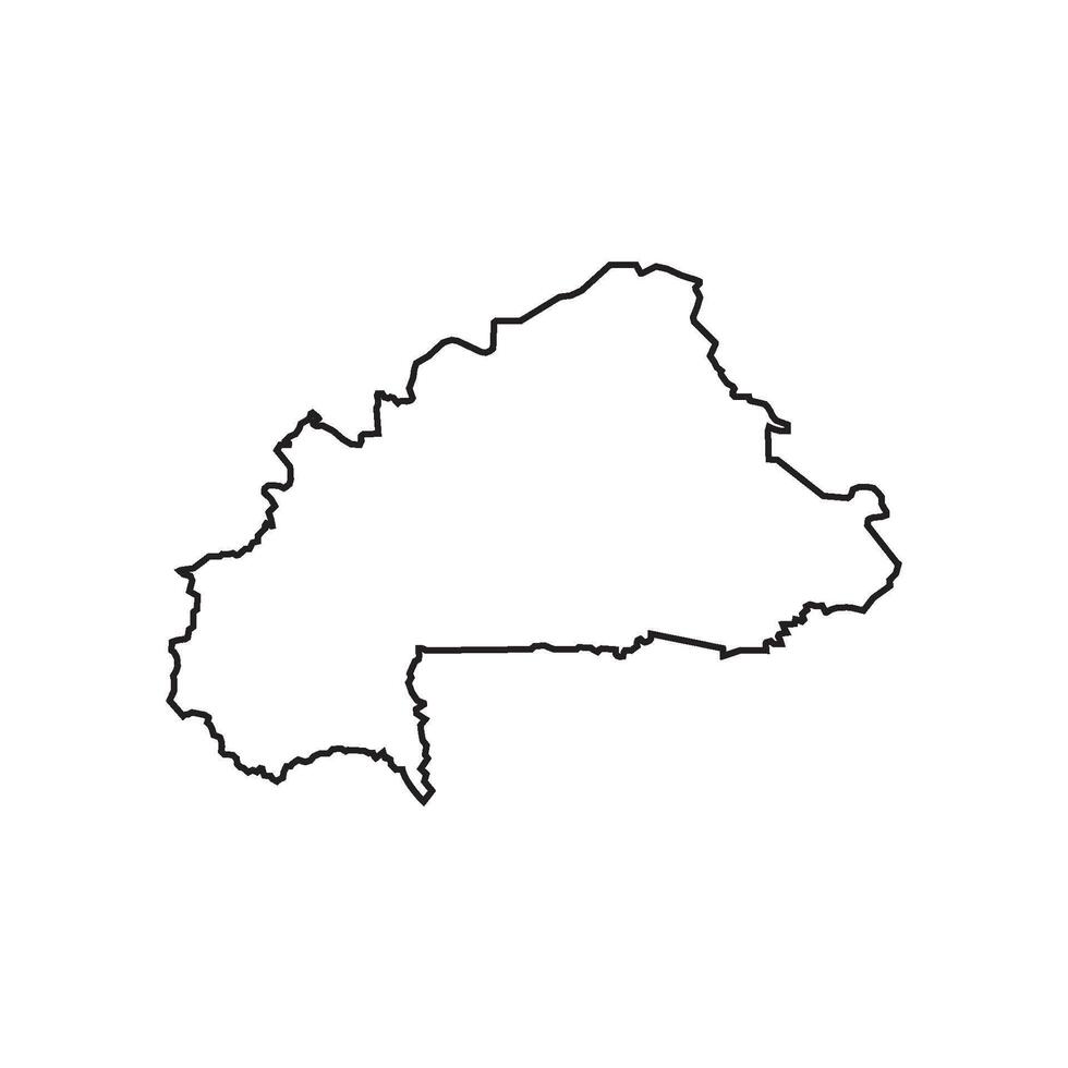 Burkinafaso map icon vector