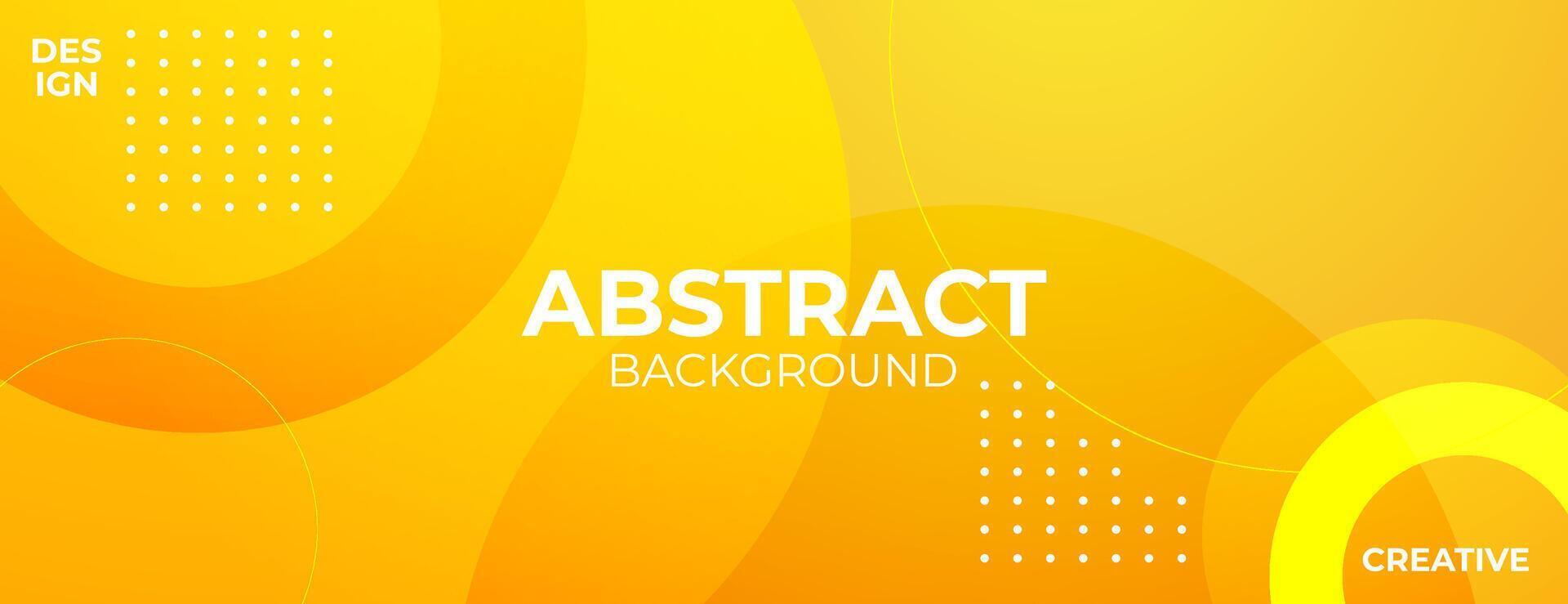 yellow orange geometric background with circle shapes for banner, poster, presentation, web, etc. vector