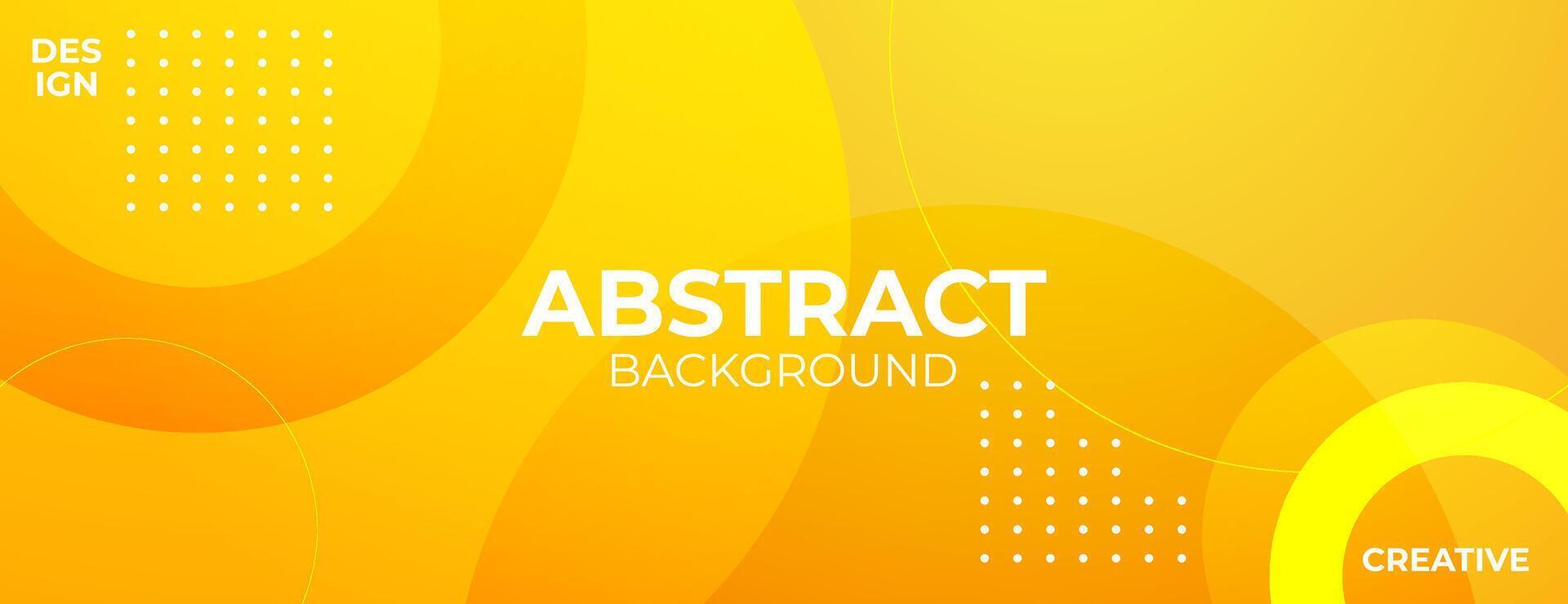 yellow orange geometric background with circle shapes for banner, poster, presentation, web, etc. vector