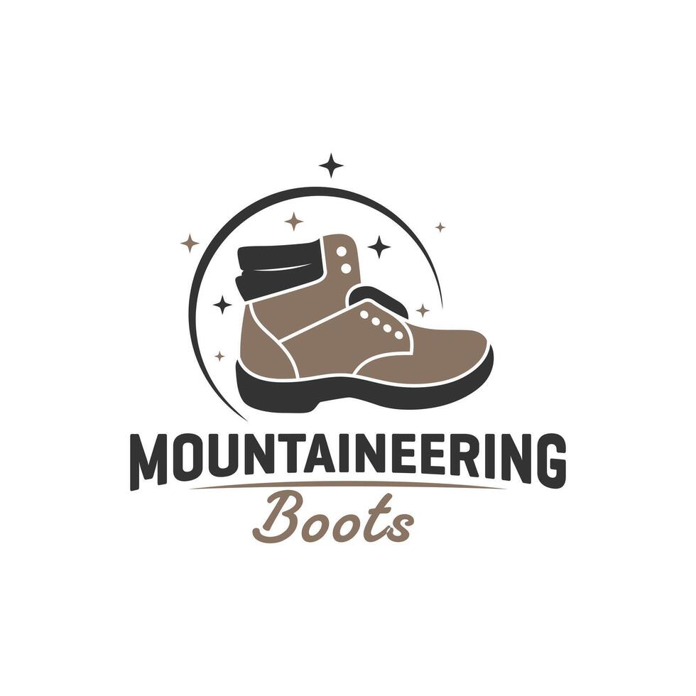 montaña zapato ilustración logo vector